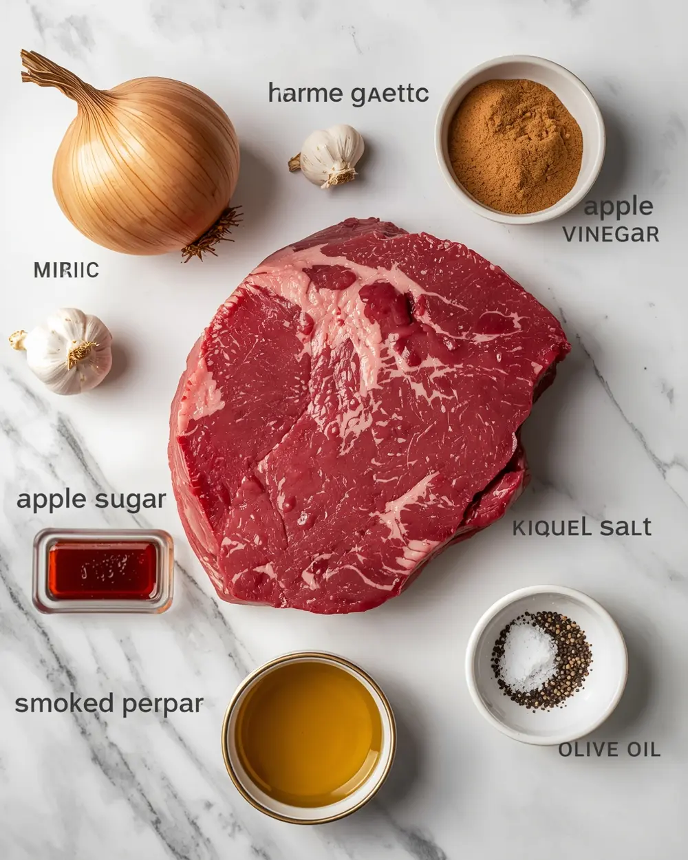 Ingredients for crockpot pulled beef