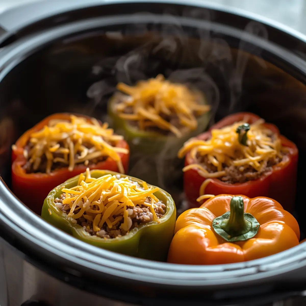 Cooking instructions for crockpot stuffed peppers