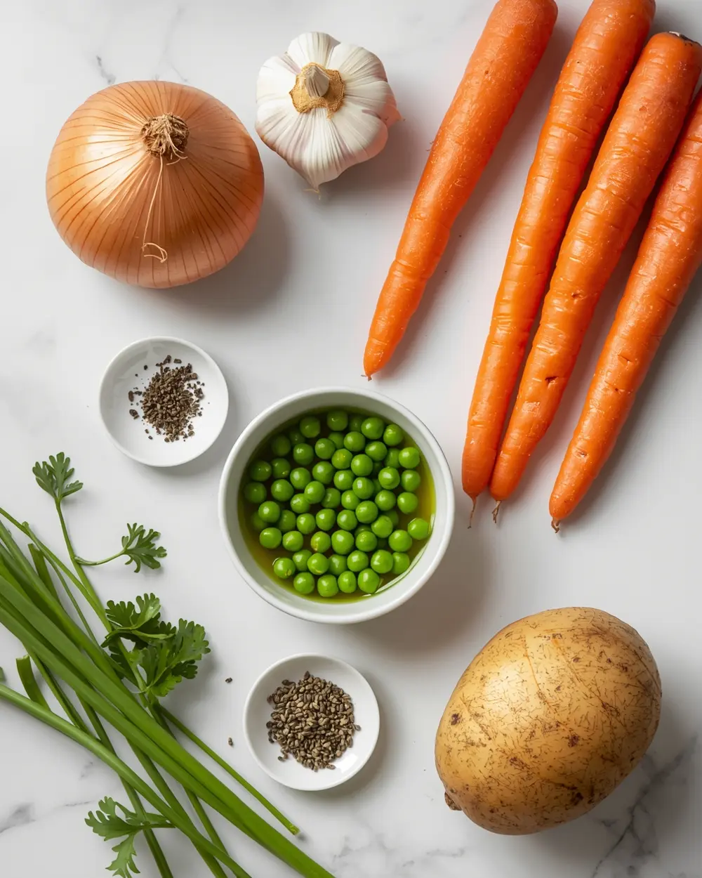Ingredients for crockpot vegetable soup