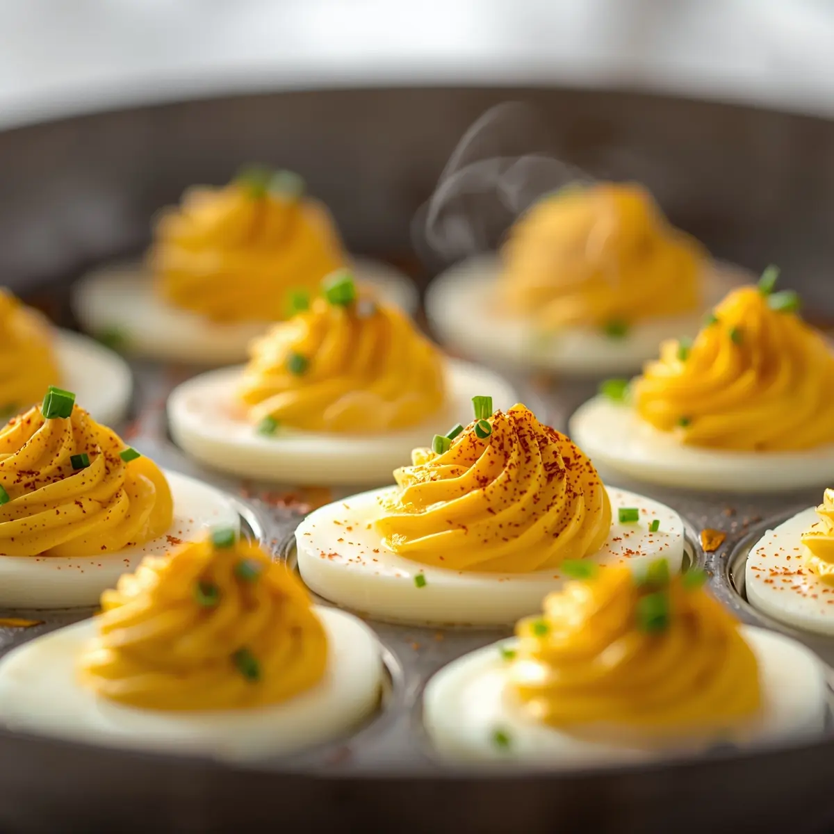 Cooking instructions for deviled eggs