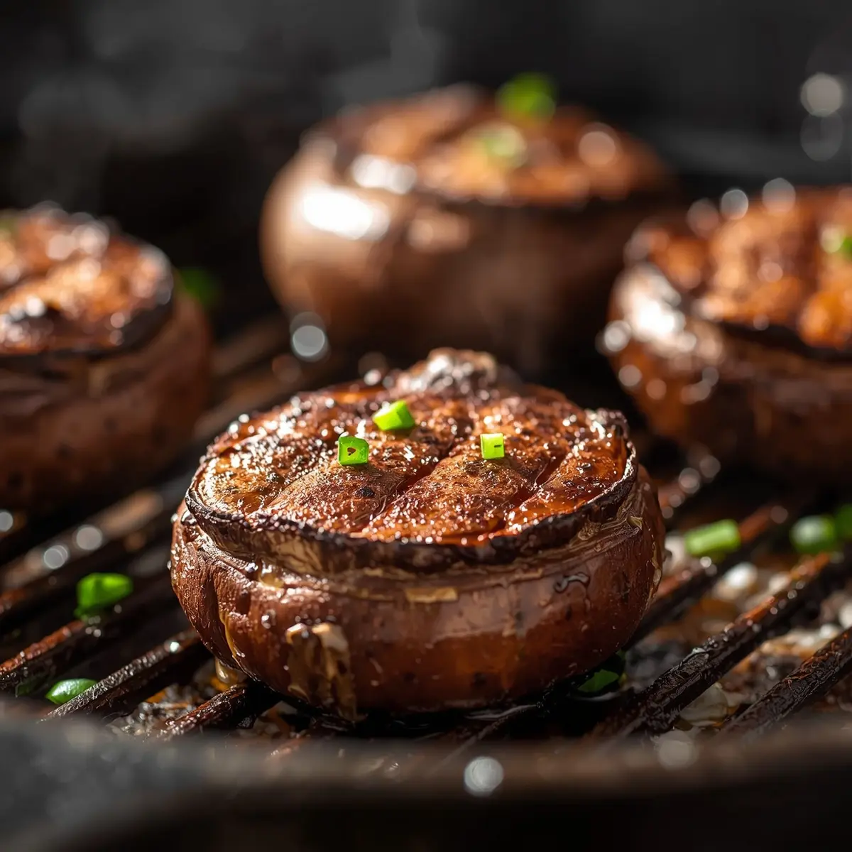 Cooking instructions for grilled portobello mushrooms