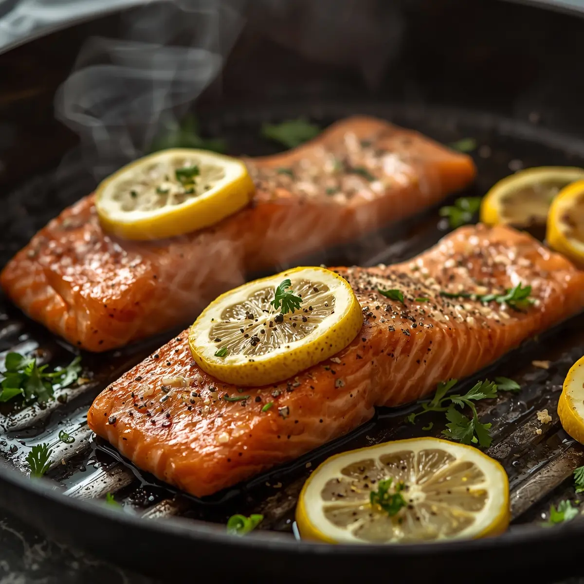 Cooking instructions for grilled salmon