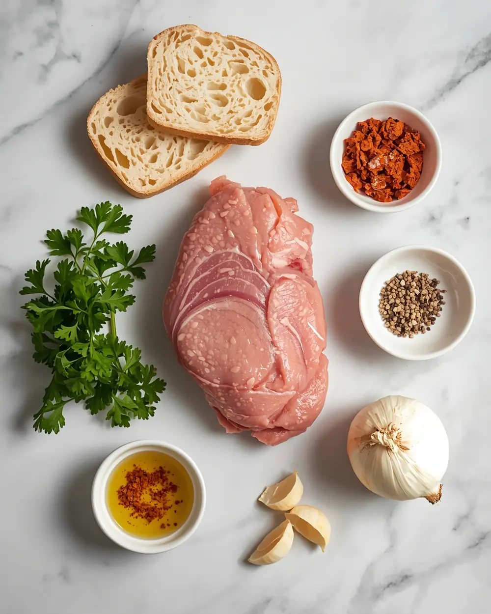 Ingredients for grilled turkey burgers