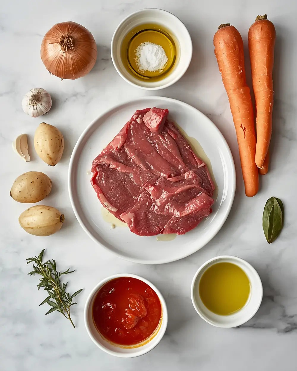 Ingredients for instant pot beef stew