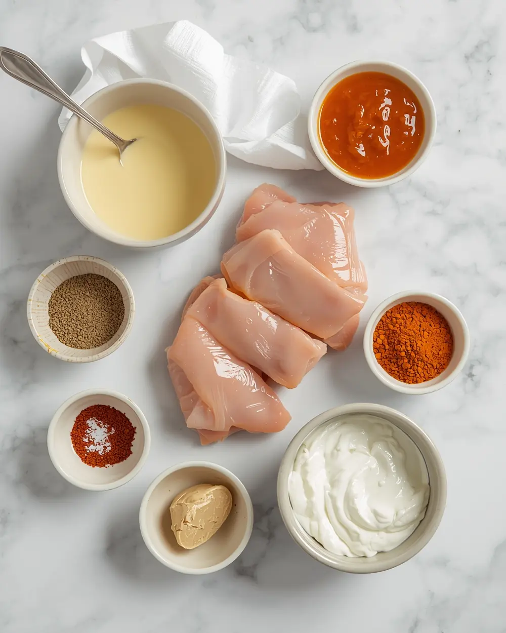 Ingredients for instant pot butter chicken