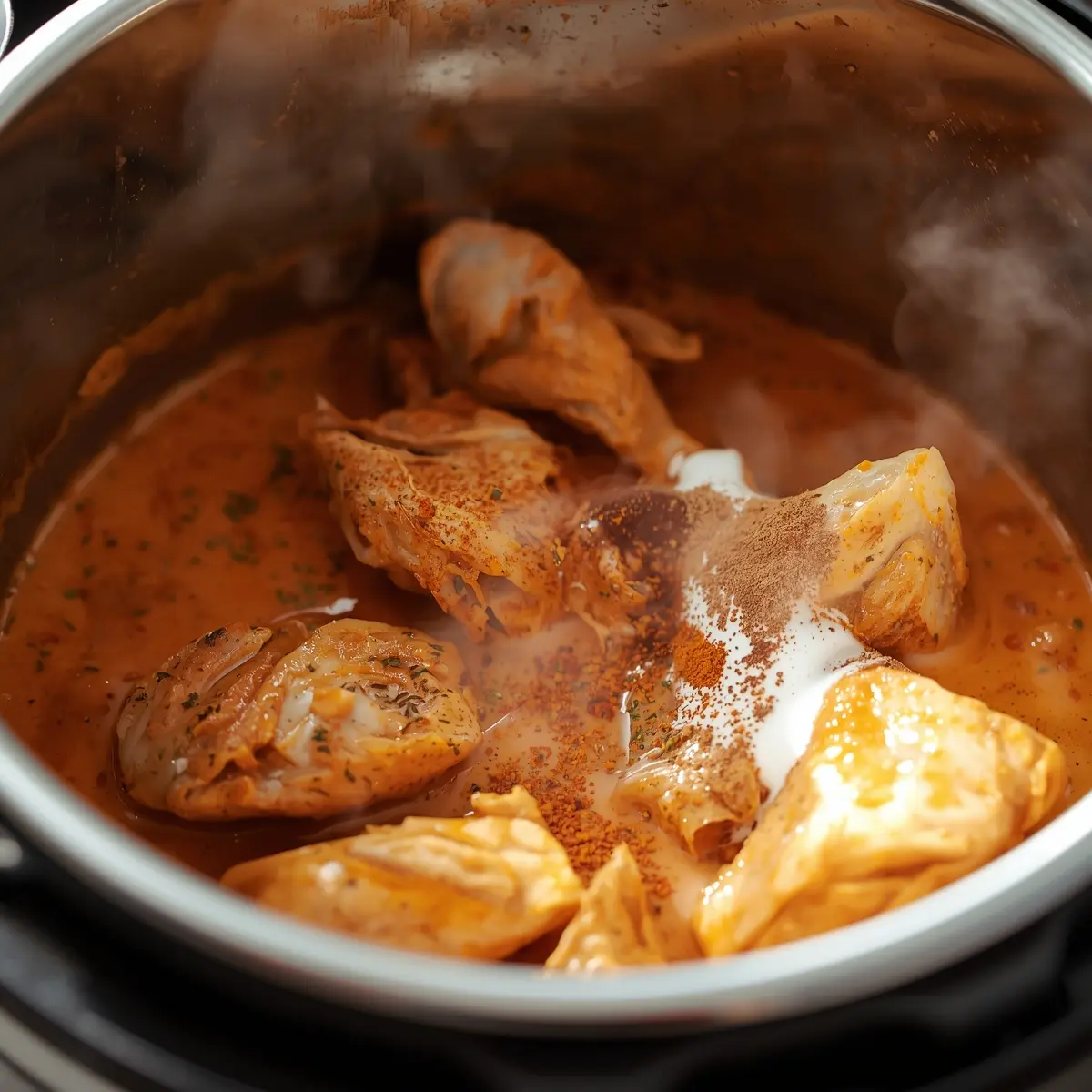 Cooking instructions for instant pot butter chicken