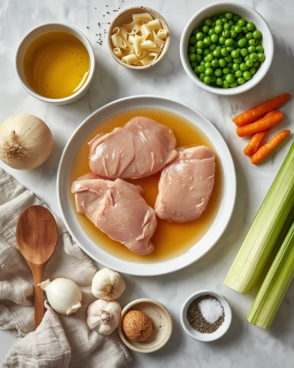 Ingredients for instant pot chicken soup