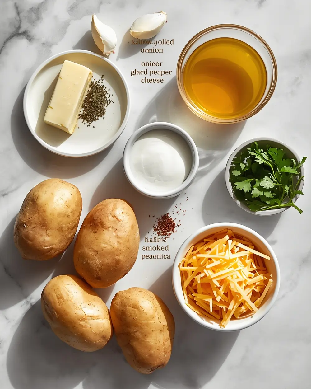 Ingredients for instant pot potatoes