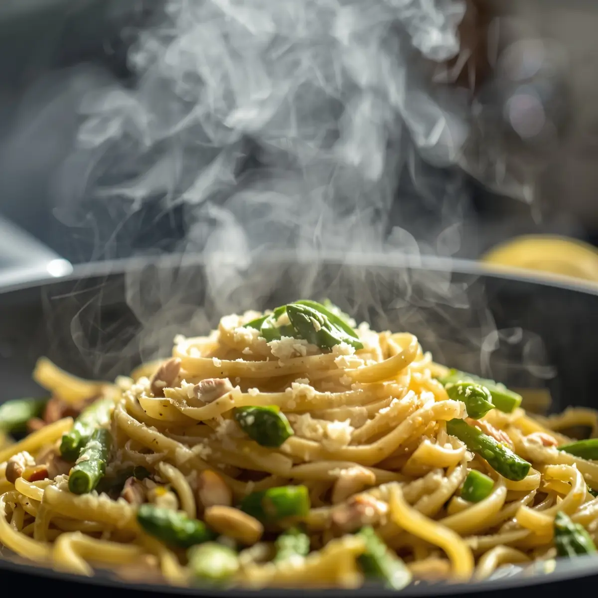 Cooking instructions for lemon asparagus pasta