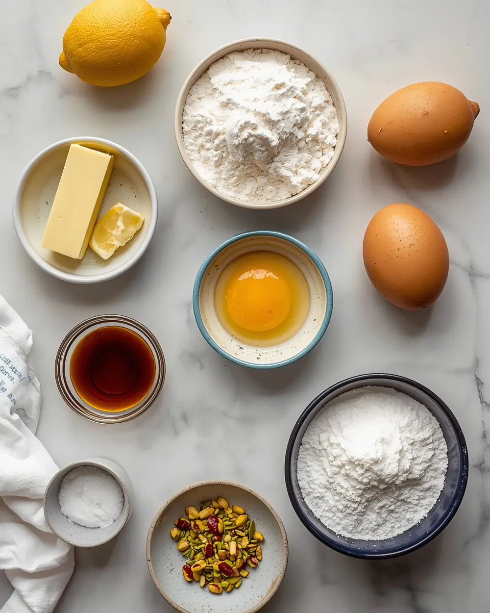 Ingredients for lemon bars