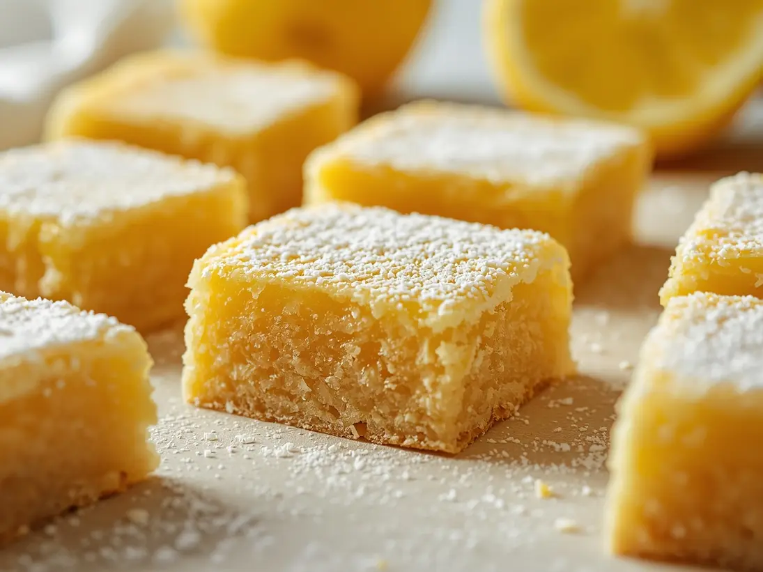 lemon bars ready to serve