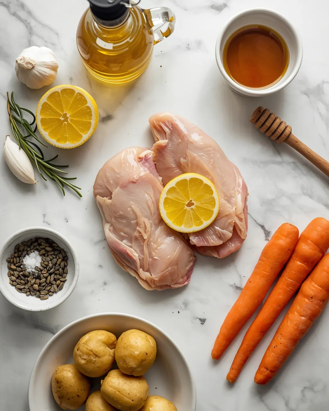 Ingredients for lemon chicken