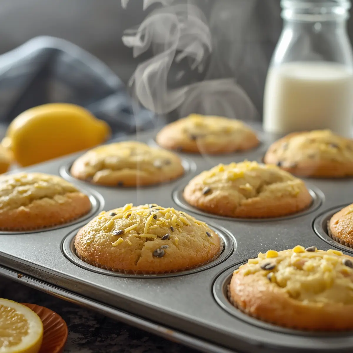 Cooking instructions for lemon poppy seed muffins