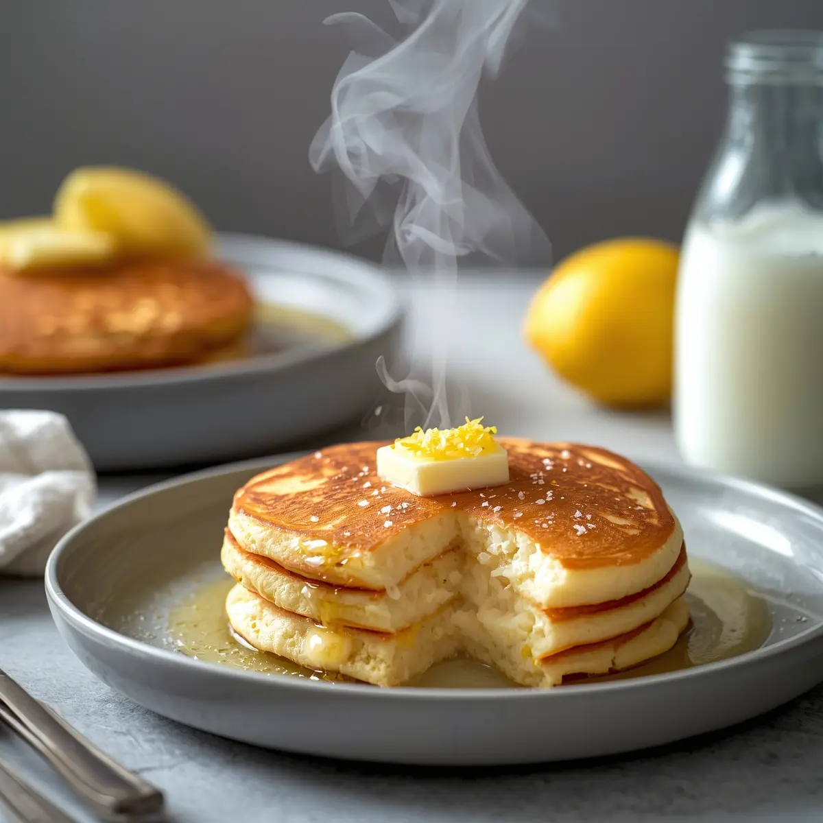 Cooking instructions for lemon ricotta pancakes