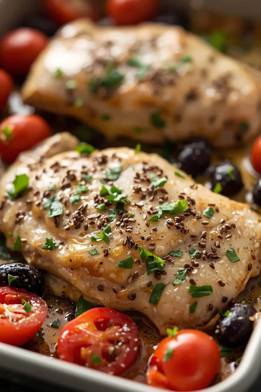 sheet pan Mediterranean chicken