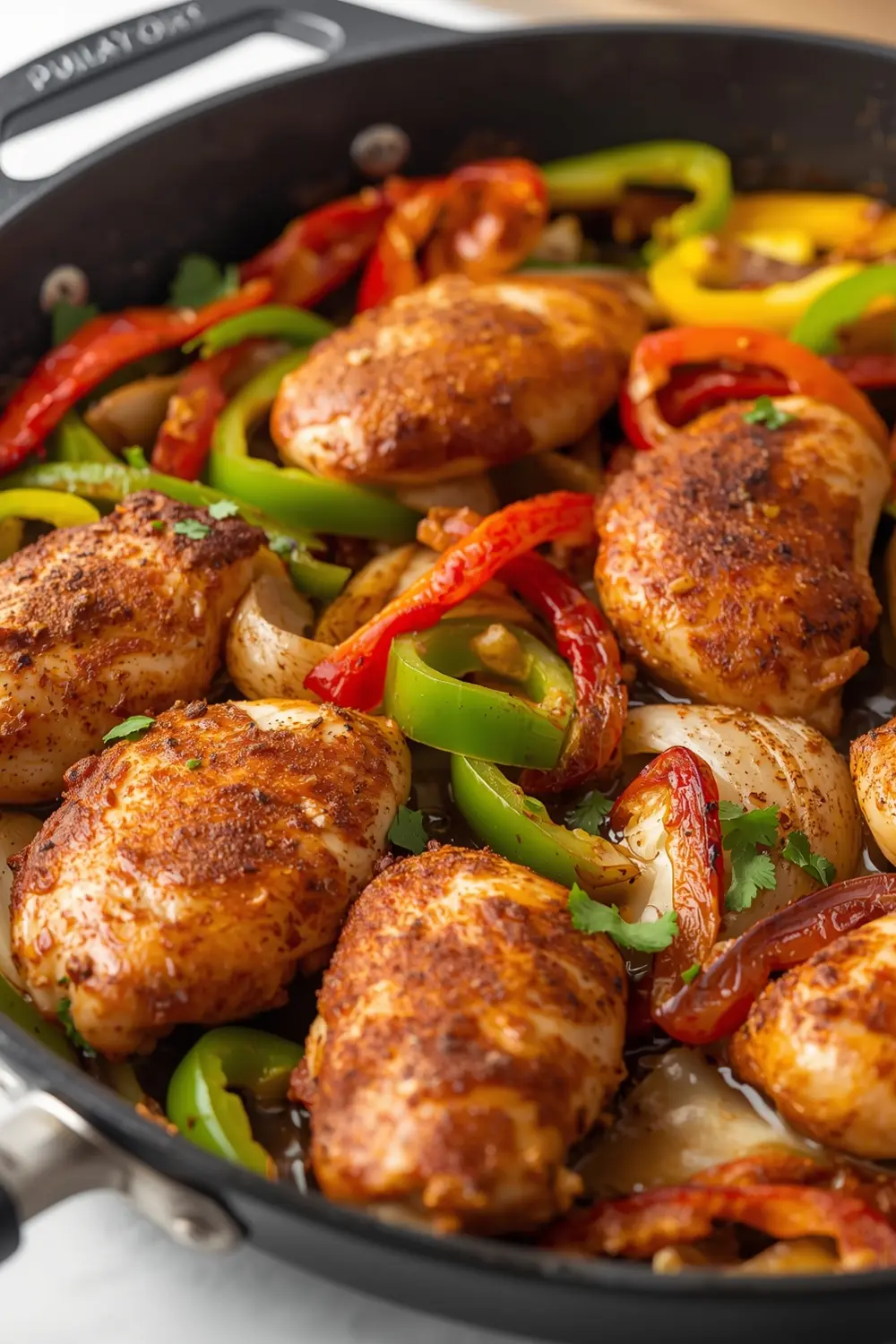 sheet pan chicken fajitas