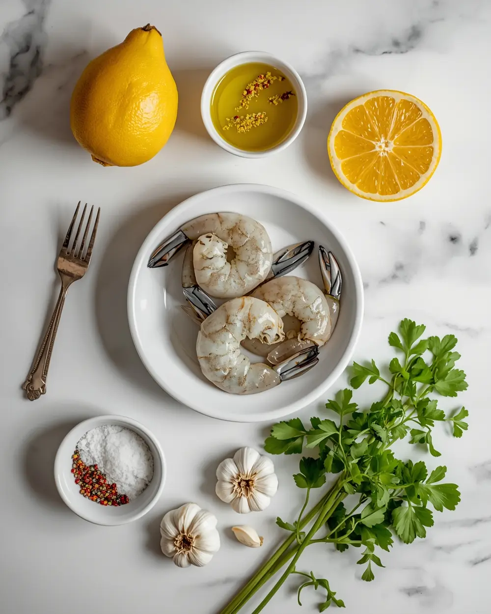 Ingredients for sheet pan shrimp