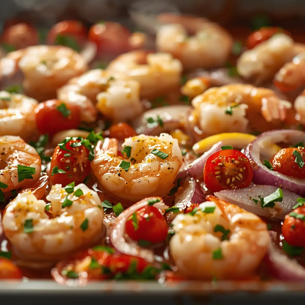 Cooking instructions for sheet pan shrimp