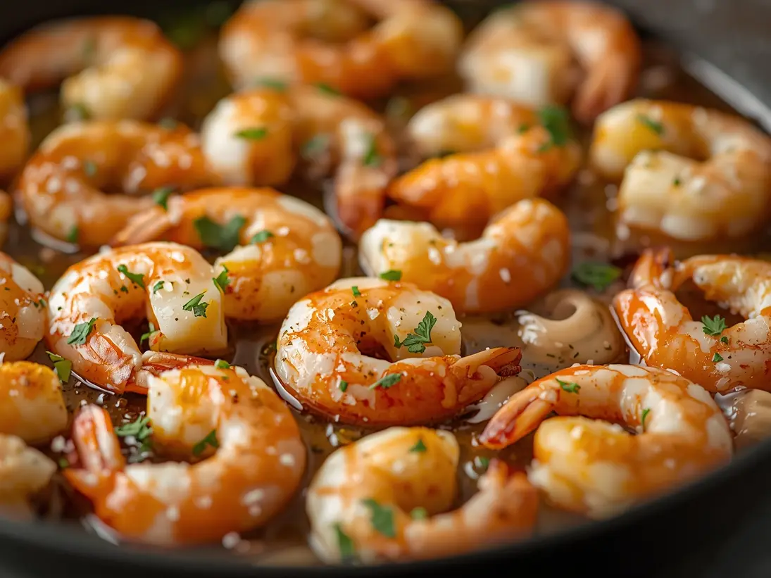 sheet pan shrimp ready to serve