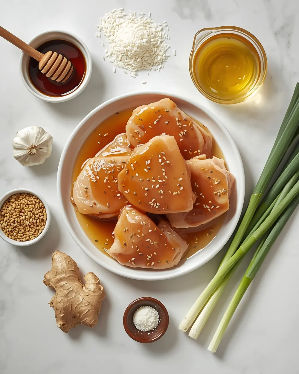 Ingredients for sheet pan teriyaki chicken