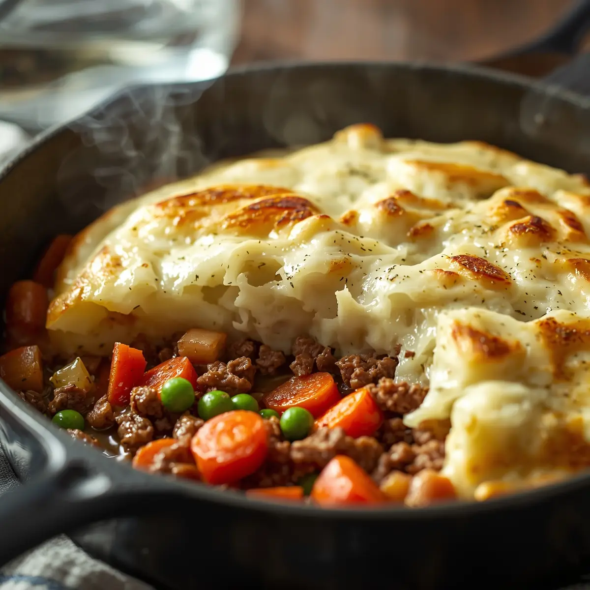 Cooking instructions for shepherd's pie