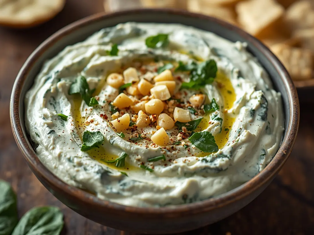 spinach artichoke dip ready to serve