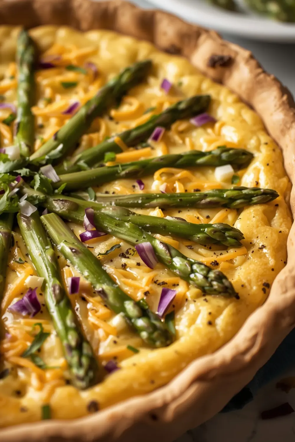 spring asparagus quiche