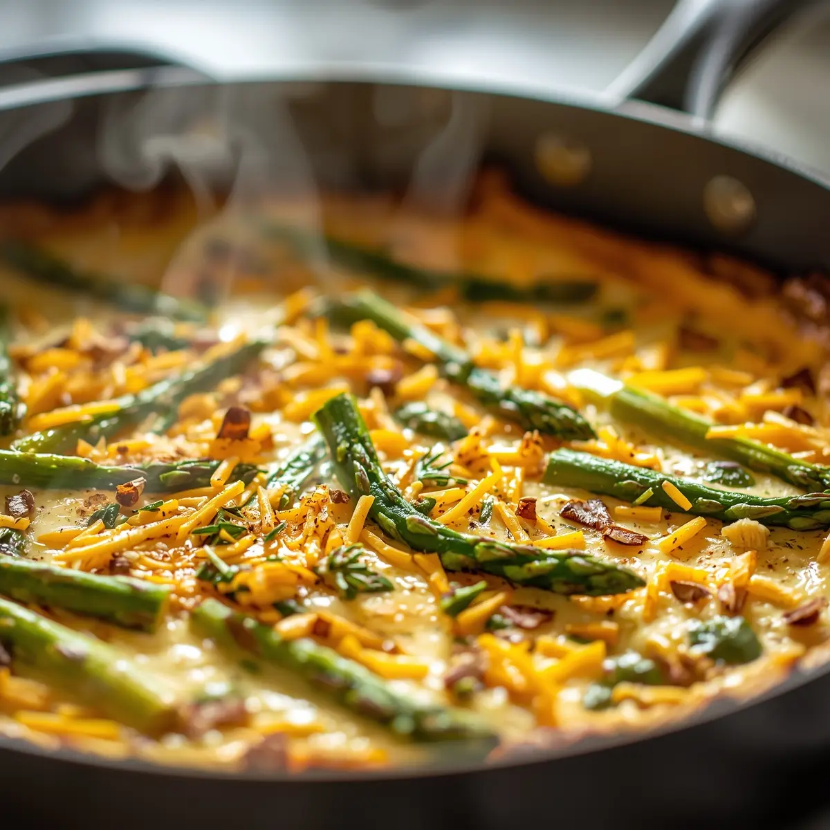 Cooking instructions for spring asparagus quiche