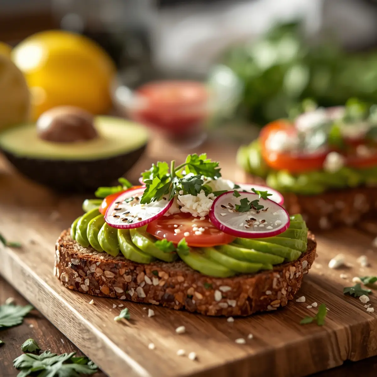 Cooking instructions for spring avocado toast