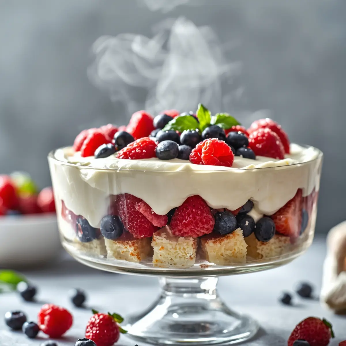 Cooking instructions for spring berry trifle