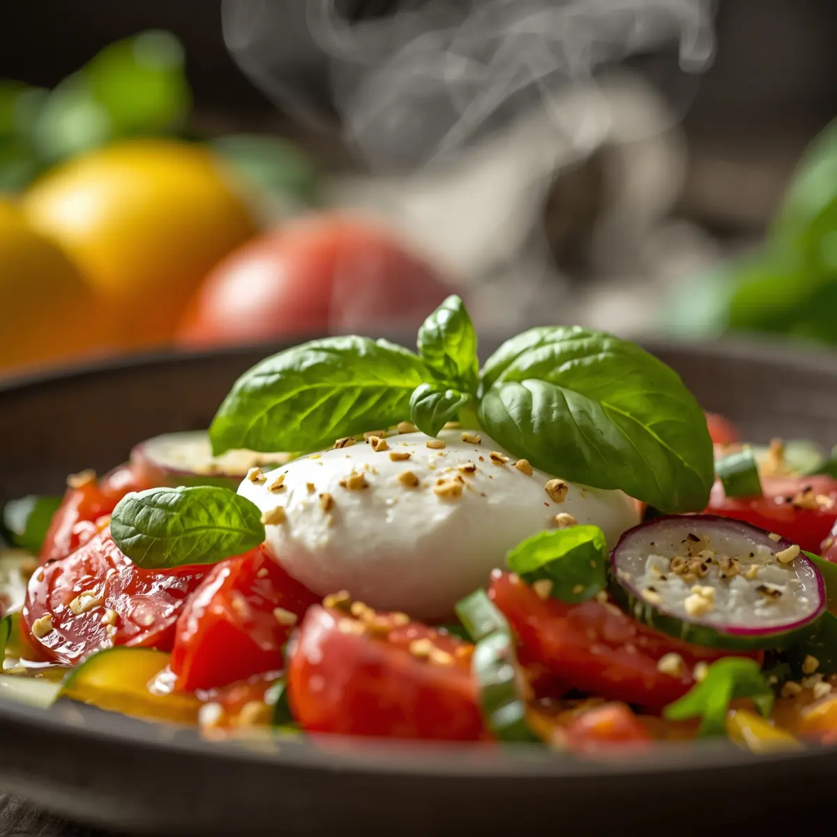 Cooking instructions for spring caprese salad