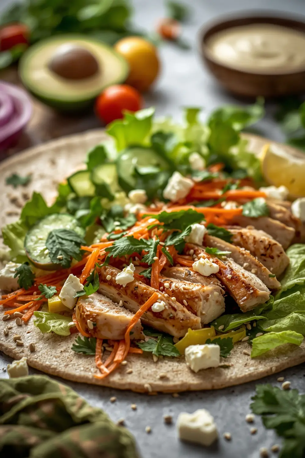 spring chicken wrap