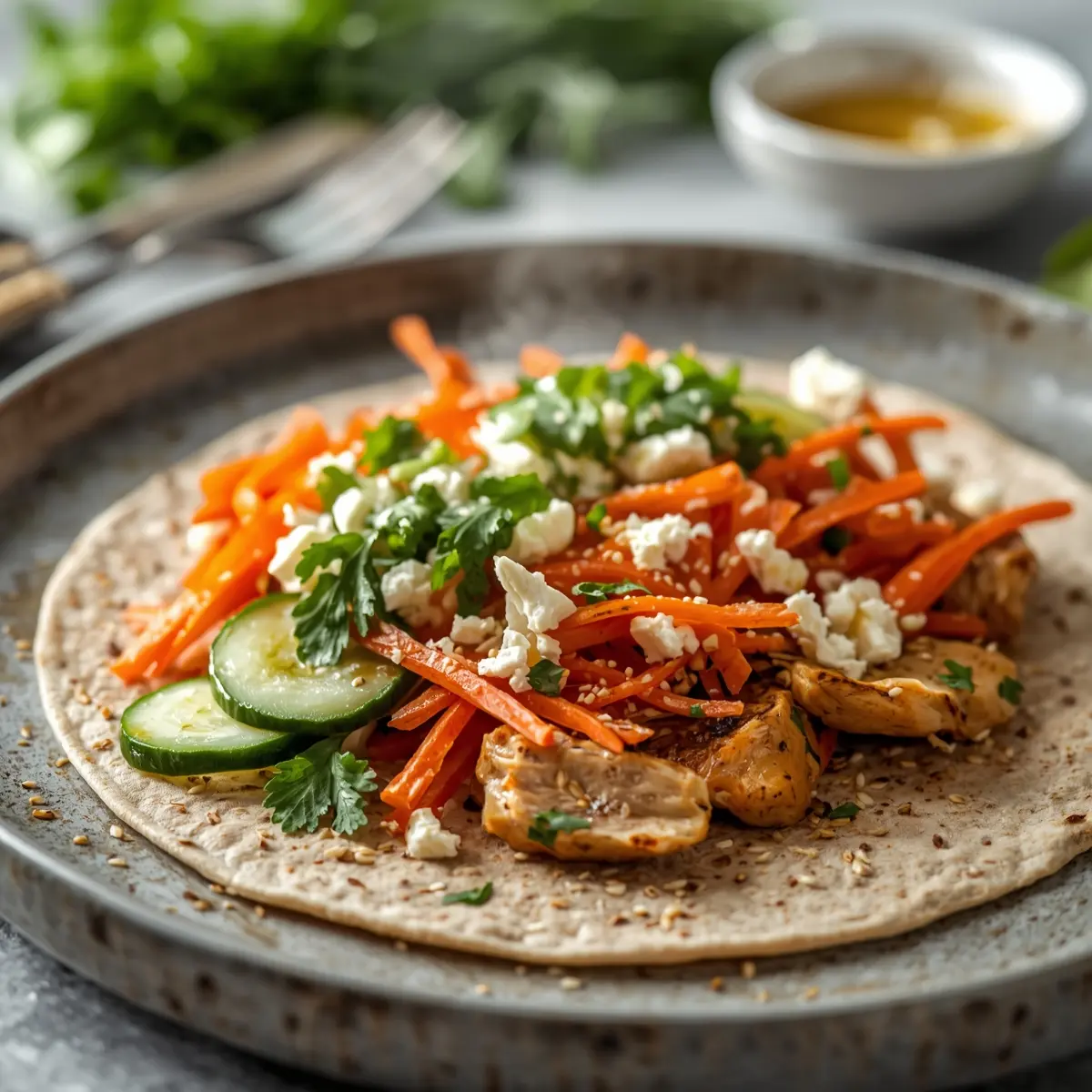Cooking instructions for spring chicken wrap