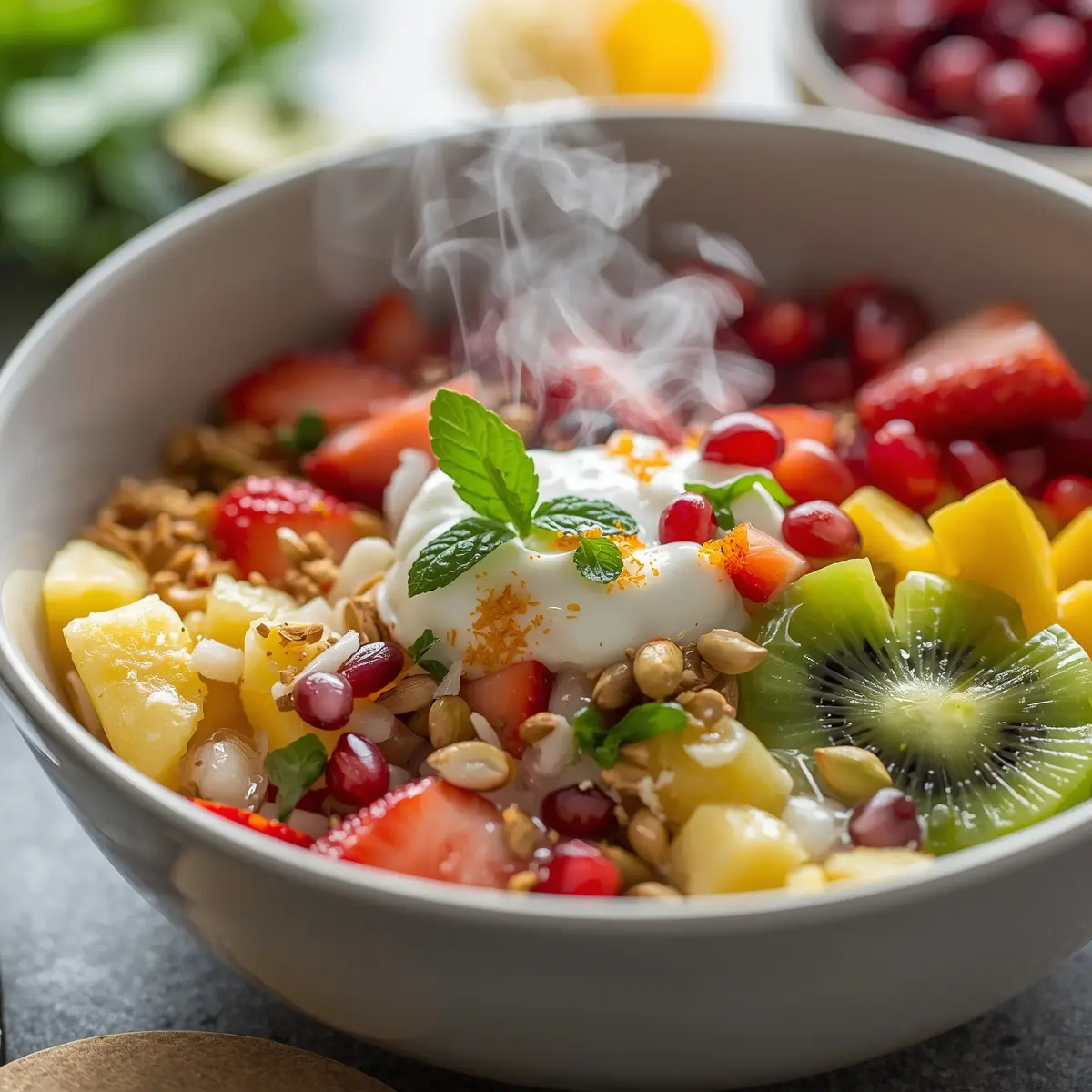 Cooking instructions for spring fruit salad