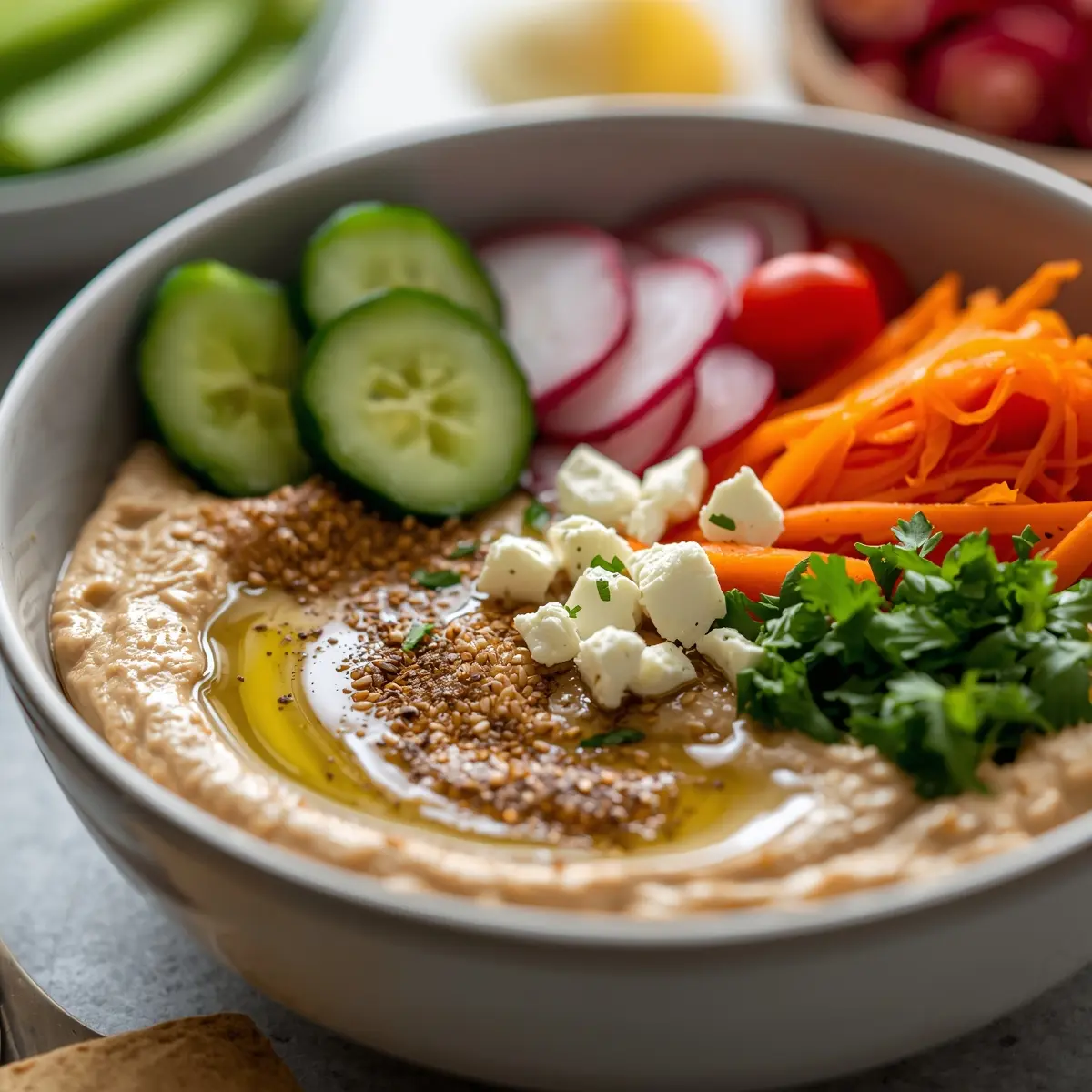 Cooking instructions for spring hummus bowl