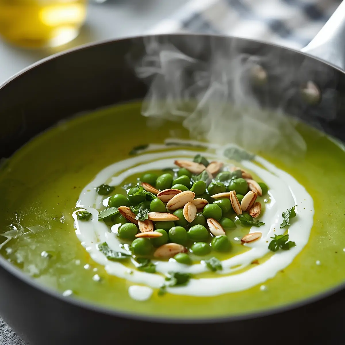 Cooking instructions for spring pea soup