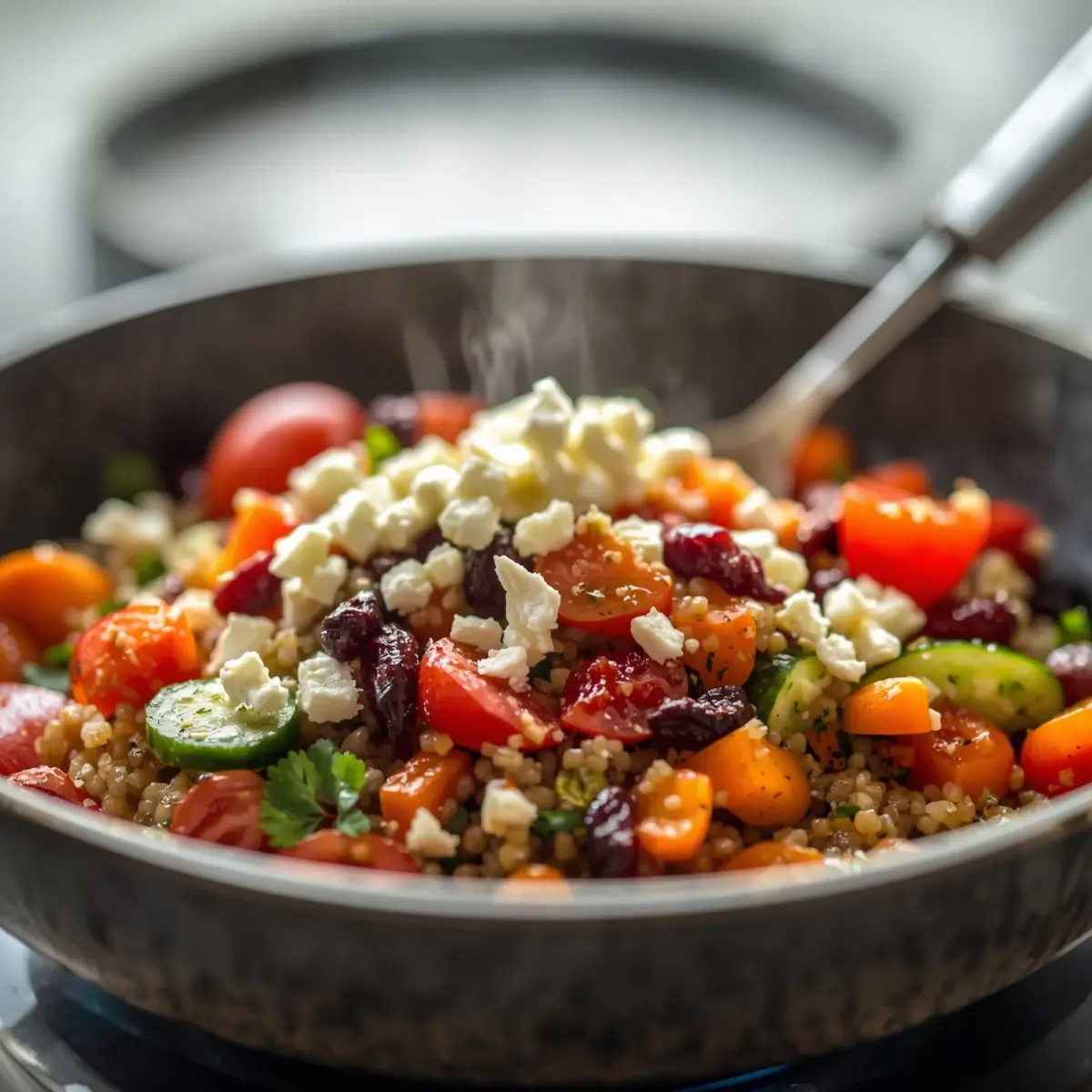 Cooking instructions for spring quinoa salad