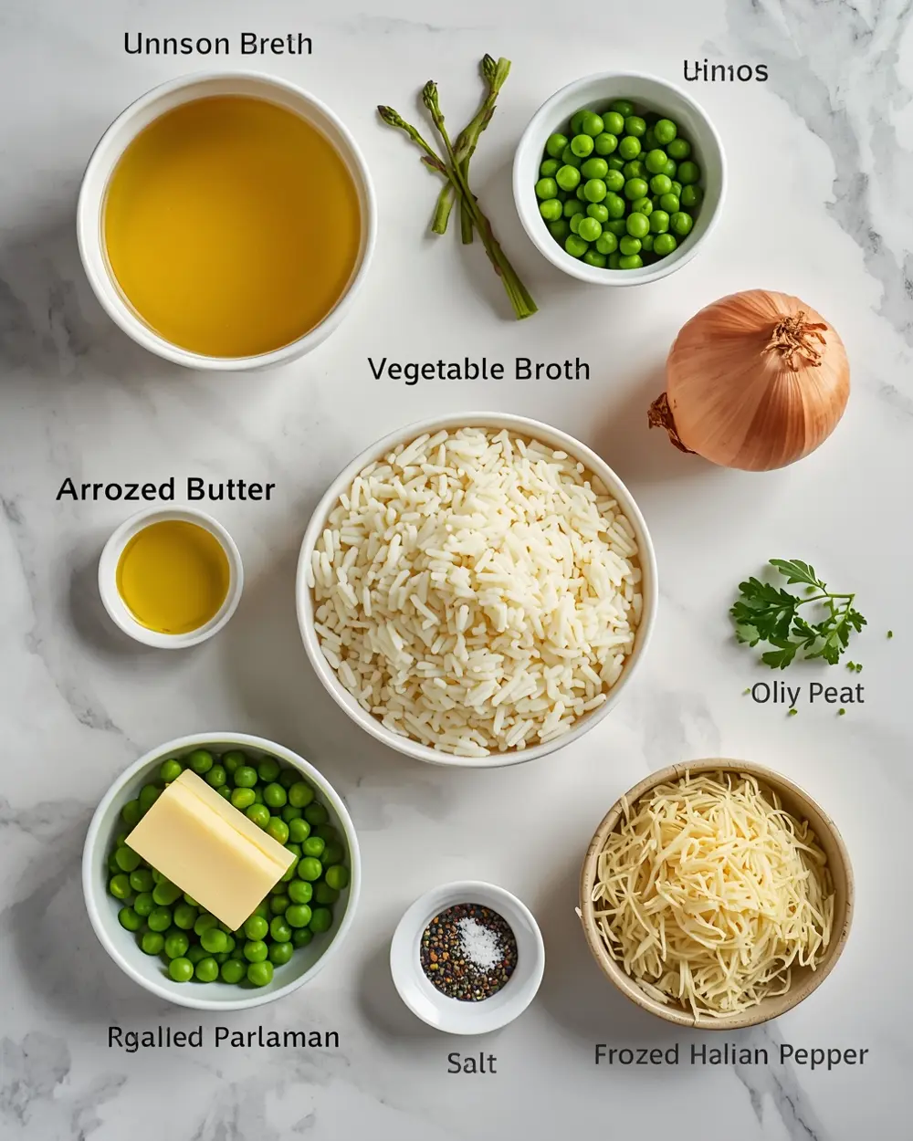 Ingredients for spring risotto