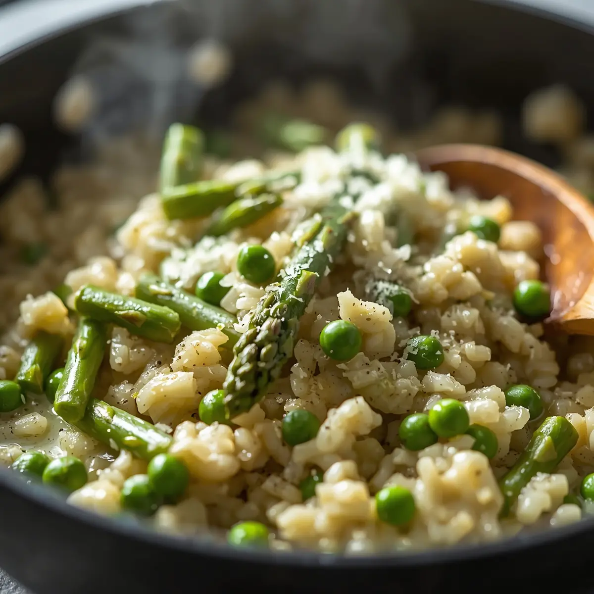 Cooking instructions for spring risotto