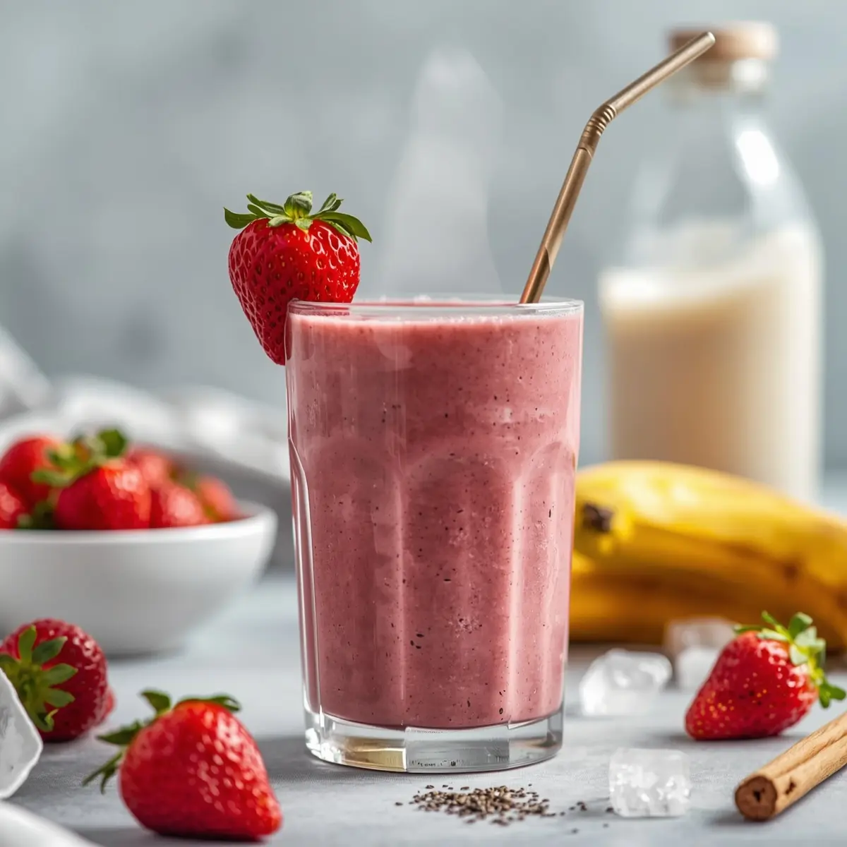 Cooking instructions for strawberry smoothie