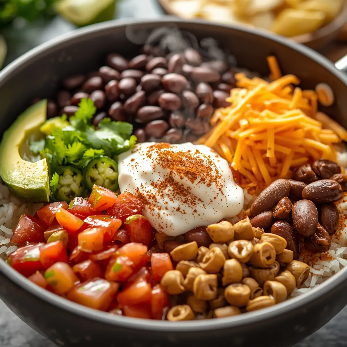 Cooking instructions for Cinco de Mayo burrito bowls