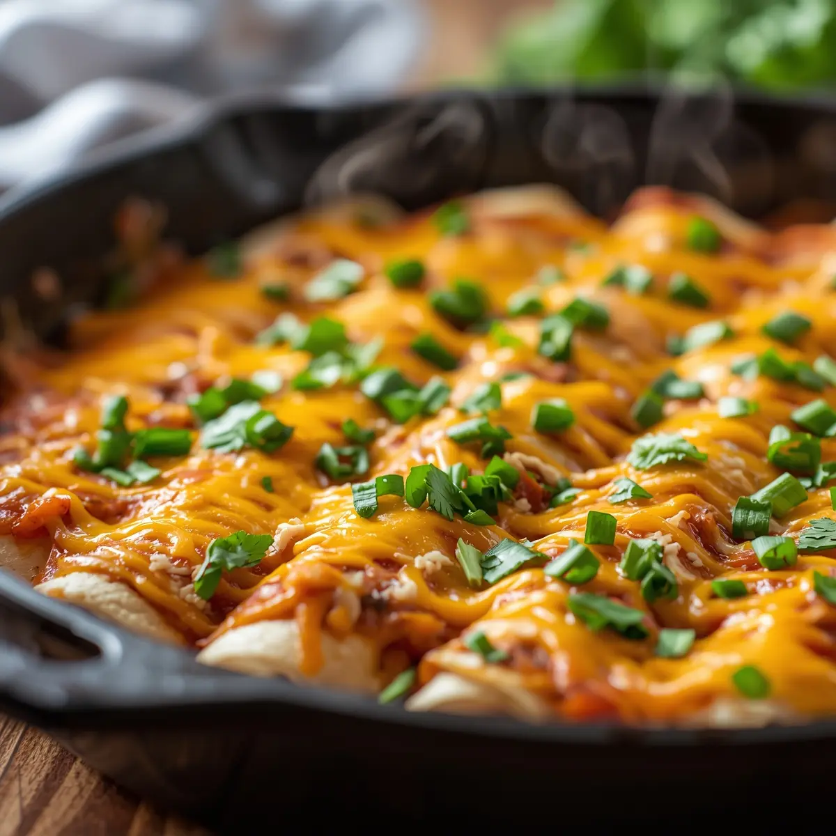 Cooking instructions for Cinco de Mayo enchiladas