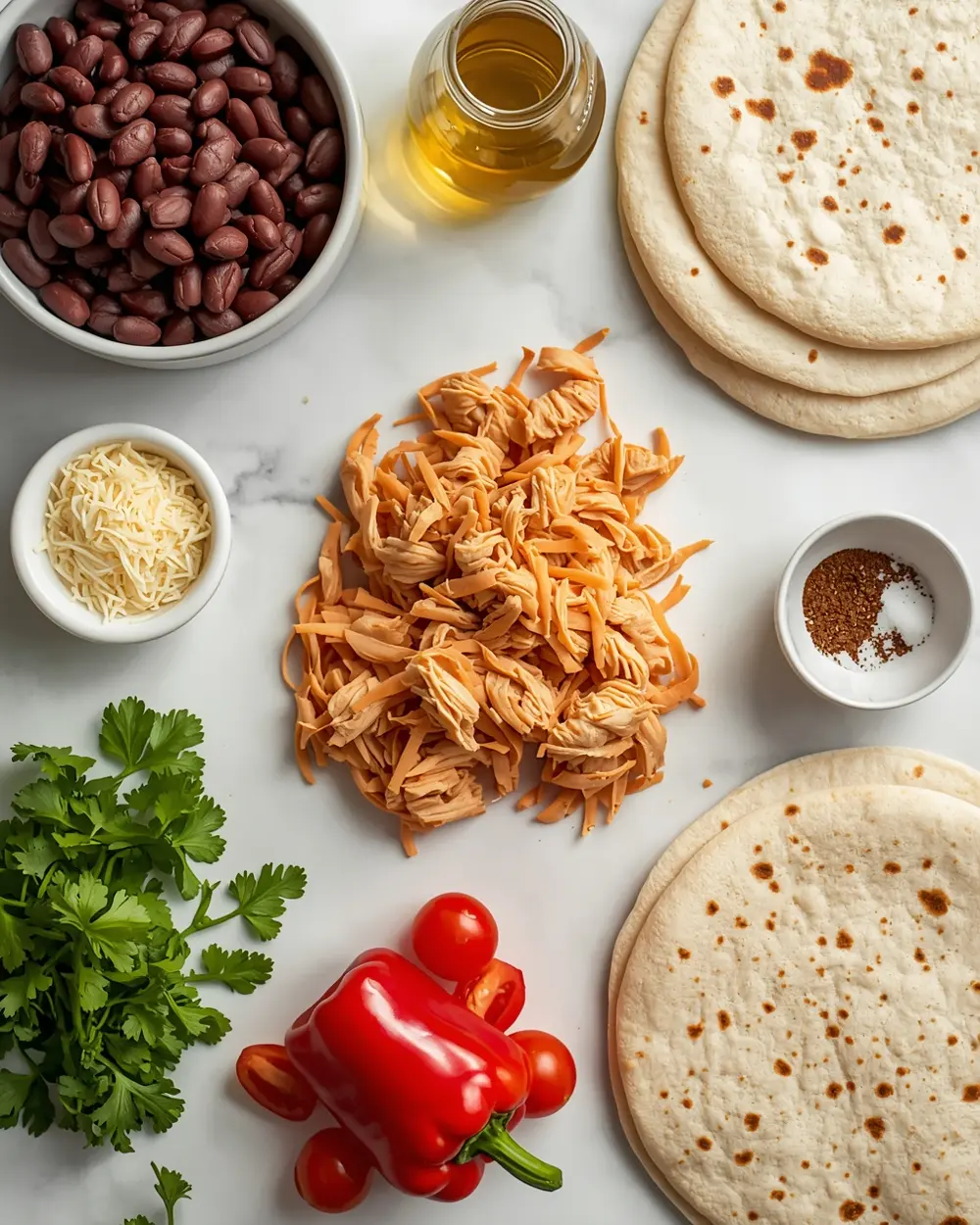 Ingredients for Cinco de Mayo quesadillas