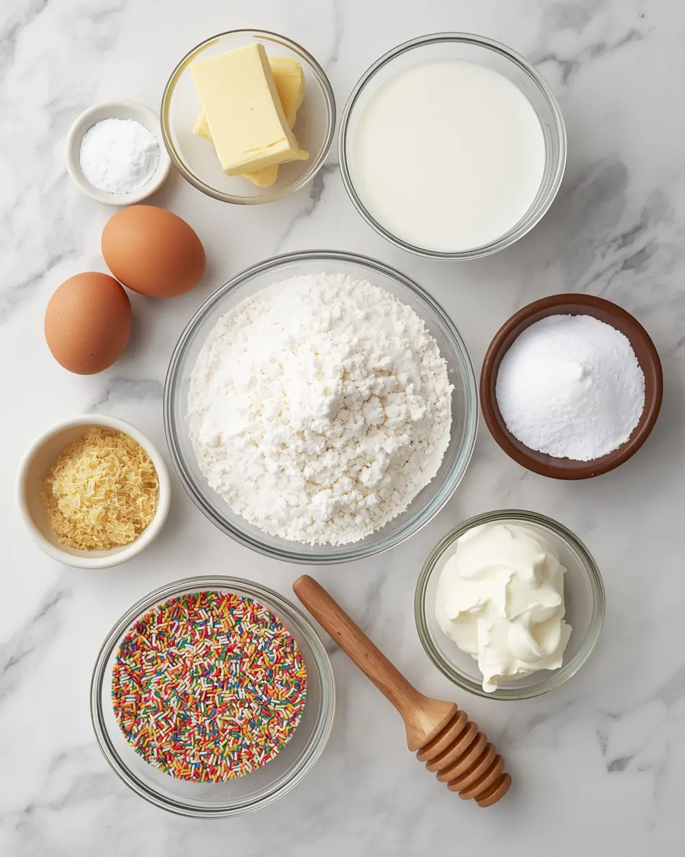 Ingredients for Easter cupcakes
