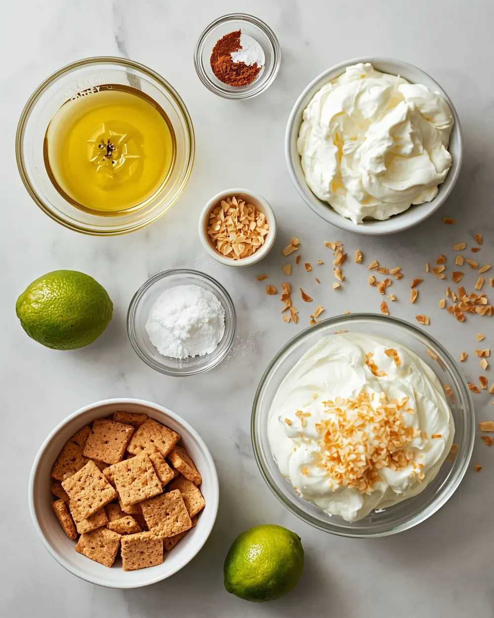Ingredients for Easter key lime pie
