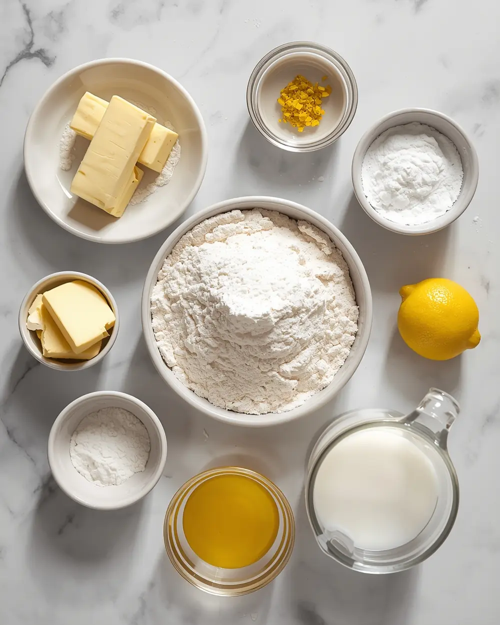 Ingredients for Easter lemon cookies