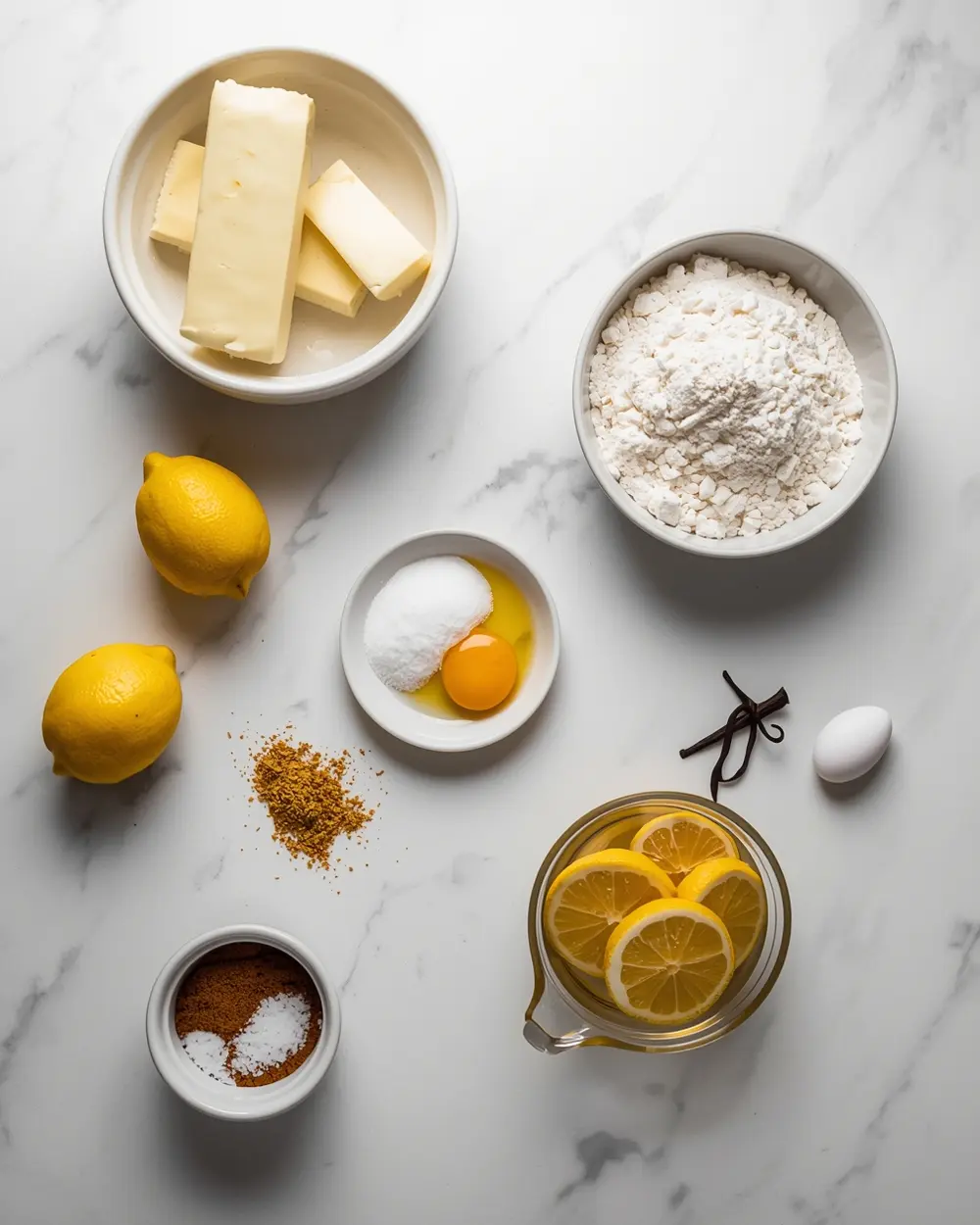 Ingredients for Easter lemon tart
