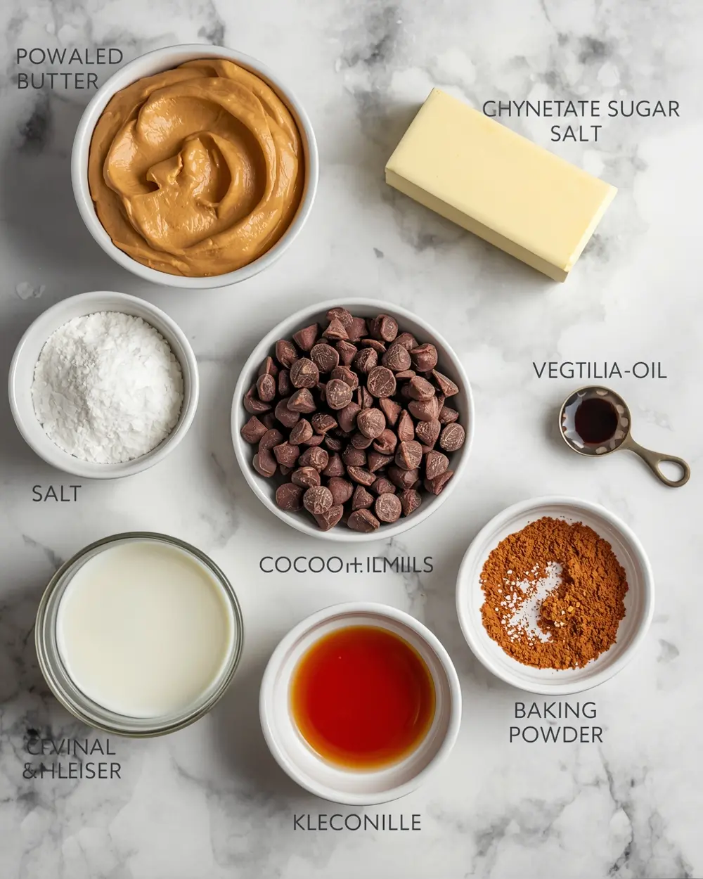 Ingredients for Easter peanut butter eggs
