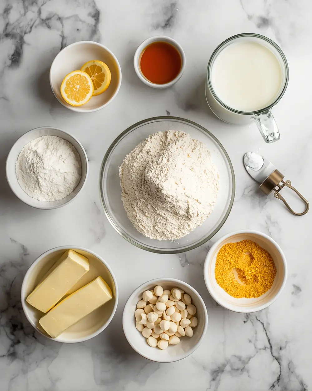 Ingredients for Easter shortbread cookies