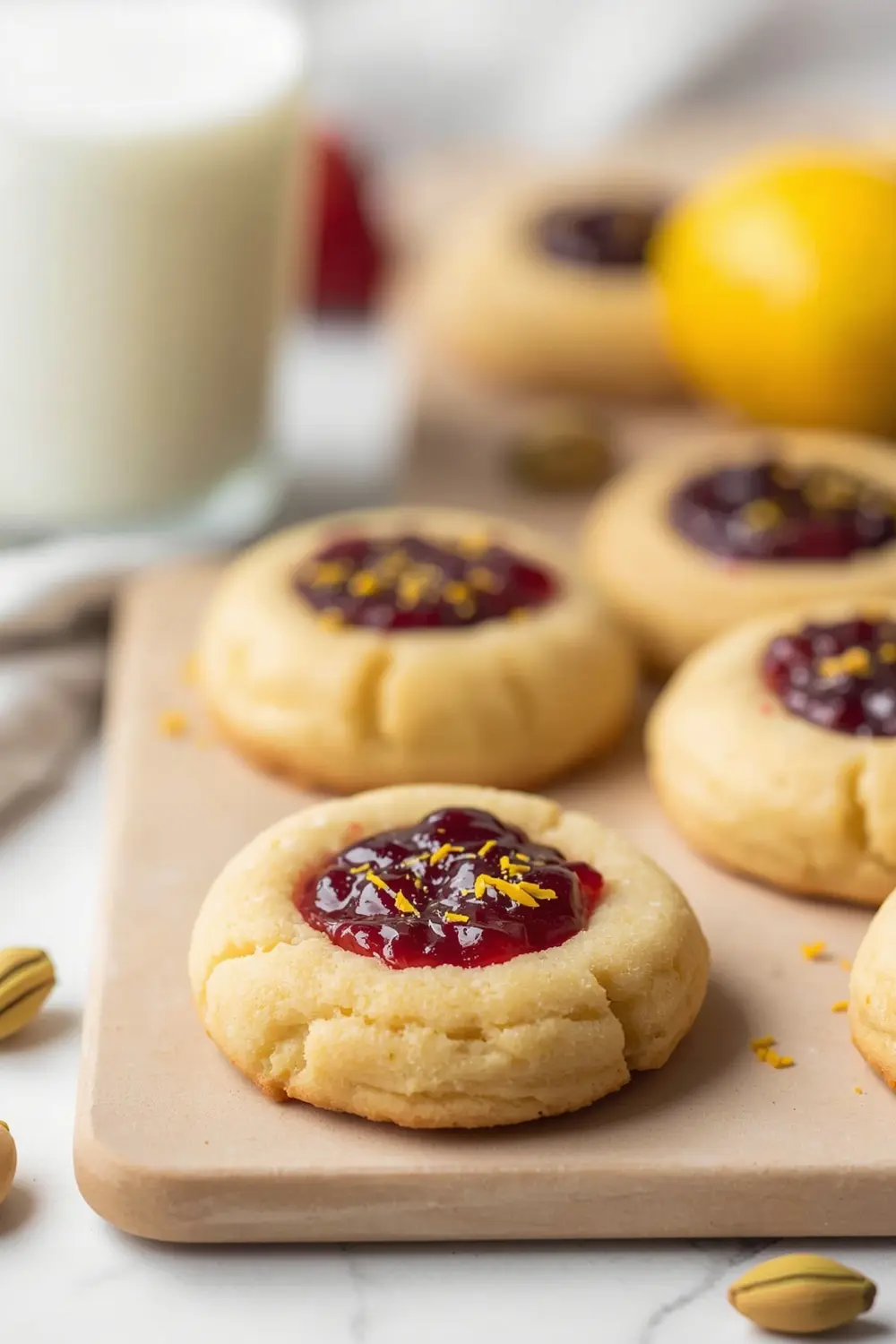 Easter thumbprint cookies